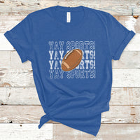 Funny Yay Sports Football Yay Go Sports Vintage Rugby T-Shirt - Wonder Print Shop