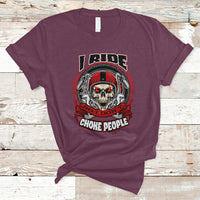 Motorcycle Biker I Ride So I Don't Choke Sarcastic Skull Life Behind Bars T-Shirt - Wonder Print Shop
