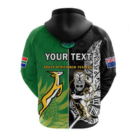 Custom New Zealand And South Africa Rugby Hoodie All Black Maori Mix Springboks - Wonder Print Shop