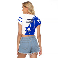 Israel Independence Day Raglan Cropped T Shirt Yom Haatzmaut Curvel Style - Wonder Print Shop