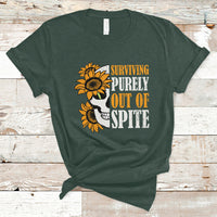 Groovy Surviving Purely Out Of Spite A Humorous Funny Joke T Shirt - Wonder Print Shop