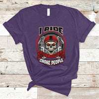 Motorcycle Biker I Ride So I Don't Choke Sarcastic Skull Life Behind Bars T-Shirt - Wonder Print Shop