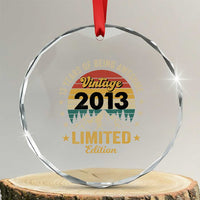 13th Birthday Crystal Glass Ornament Vintage 2013 Limited Edition Retro 13 Years Of Being Awesome Mountain