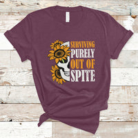 Groovy Surviving Purely Out Of Spite A Humorous Funny Joke T Shirt - Wonder Print Shop