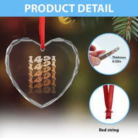 1491 Indigenous Peoples Day Heart Crystal Glass Ornament Native American Heritage Pride