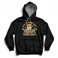 Black hoodie with front kangaroo pocket and “Banned Books” reading-themed graphic.