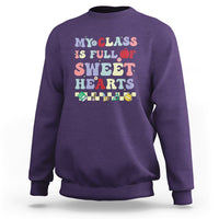 My Class Is Full Of SweetHearts Groovy Teacher's Valentine Sweatshirt - Wonder Print Shop