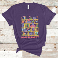 Booktrovert Cute Cat Books Funny Book Lover Meaning Reader Reading T Shirt - Wonder Print Shop
