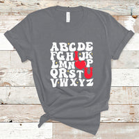 Alphabet Abc I Love You Valentines Day Heart Gifts T Shirt - Wonder Print Shop