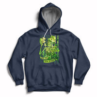 Stuck Between IDK IDC And IDGAF St Patrick's Day Green Flag Skull Skeleton Hoodie - Wonder Print Shop