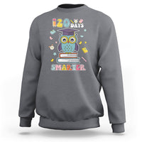 120 Days Smarter Happy 120 Days Of School Graduate Owl Students Sweatshirt - Wonder Print Shop