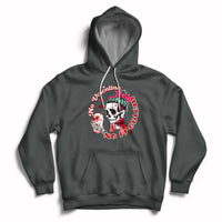 Messy Bun Skeleton No Valetine No Problem Anti Valentines Hoodie - Wonder Print Shop