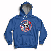 Messy Bun Skeleton No Valetine No Problem Anti Valentines Hoodie - Wonder Print Shop