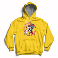 Messy Bun Skeleton No Valetine No Problem Anti Valentines Hoodie - Wonder Print Shop