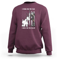 We Stand For the Flag We Kneel For The Fallen US Patriots Sweatshirt - Wonder Print Shop