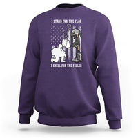 We Stand For the Flag We Kneel For The Fallen US Patriots Sweatshirt - Wonder Print Shop
