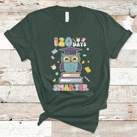 120 Days Smarter Happy 120 Days Of School Graduate Owl Students T Shirt - Wonder Print Shop