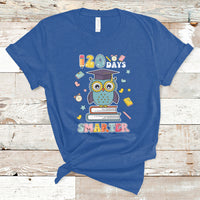 120 Days Smarter Happy 120 Days Of School Graduate Owl Students T Shirt - Wonder Print Shop