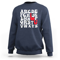 Alphabet Abc I Love You Valentines Day Heart Gifts Sweatshirt - Wonder Print Shop
