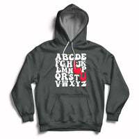 Alphabet Abc I Love You Valentines Day Heart Gifts Hoodie - Wonder Print Shop