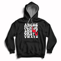 Alphabet Abc I Love You Valentines Day Heart Gifts Hoodie - Wonder Print Shop