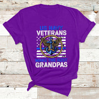 US Navy Veterans Make The Best Grandpas USA Flag Anchor T Shirt - Wonder Print Shop