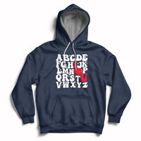Alphabet Abc I Love You Valentines Day Heart Gifts Hoodie - Wonder Print Shop