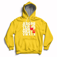 Alphabet Abc I Love You Valentines Day Heart Gifts Hoodie - Wonder Print Shop