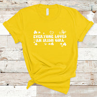 Everyone Loves An Irish Girl St. Patrick's Womens Girls T Shirt - Wonder Print Shop