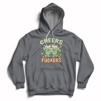 Retro Cheers Fuckers St Patrick's Day Mens Womens Beer Drinking Beer Mugs Hoodie - Wonder Print Shop