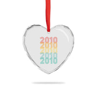 16th Birthday Heart Crystal Glass Ornament Vintage 2010 Retro 16 Years Old Birthday