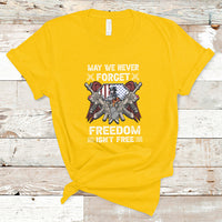 May We Never Forget Freedom Is Not Free US Alumni Veterans T-Shirt - Wonder Print Shop
