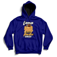 Lineman Serving Pancake Daily Funny Vintage Football Hoodie - Wonder Print Shop