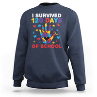 I Survived Of School Funny 120 Days Survivor Students Teachers Sweatshirt - Wonder Print Shop