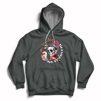 Messy Bun Skeleton No Valetine No Problem Anti Valentines Hoodie - Wonder Print Shop