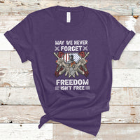 May We Never Forget Freedom Is Not Free US Alumni Veterans T-Shirt - Wonder Print Shop