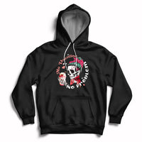 Messy Bun Skeleton No Valetine No Problem Anti Valentines Hoodie - Wonder Print Shop