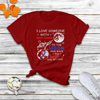 I Love Someone With Heart Disease To The Moon And Back CHD T Shirt - Wonder Print Shop