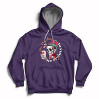 Messy Bun Skeleton No Valetine No Problem Anti Valentines Hoodie - Wonder Print Shop