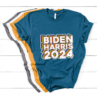 Biden Harris 2024 Rainbow Gay Pride LGBT Democrat T Shirt - Wonder Print Shop