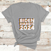 Biden Harris 2024 Rainbow Gay Pride LGBT Democrat T Shirt - Wonder Print Shop