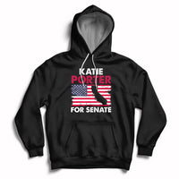 Retro Katie Porter 2024 Whiteboard For Senate California Democrat American Flag Hoodie - Wonder Print Shop
