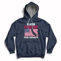 Retro Katie Porter 2024 Whiteboard For Senate California Democrat American Flag Hoodie - Wonder Print Shop