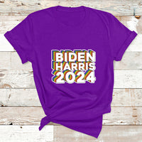 Biden Harris 2024 Rainbow Gay Pride LGBT Democrat T Shirt - Wonder Print Shop