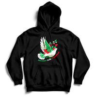 Women Life Freedom Farsi Support Iran Pigeon Hoodie - Wonder Print Shop