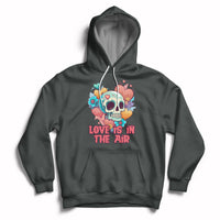 Funny Love In The Air Floral Skull Anti Valentines Day Hoodie - Wonder Print Shop