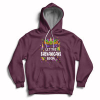 Let The Shenanigans Begin Mardi Gras Mask Womens Hoodie - Wonder Print Shop