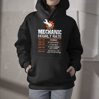 Funny Mechanic Hourly Labor Rates Mechanic Lover, Mechanic Hoodie - Wonder Print Shop