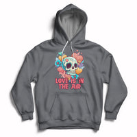 Funny Love In The Air Floral Skull Anti Valentines Day Hoodie - Wonder Print Shop