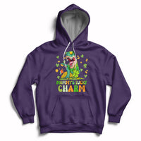 St Patricks Day Mommy's Lucky Charm Cute Dinosaur Boys Girls Hoodie - Wonder Print Shop